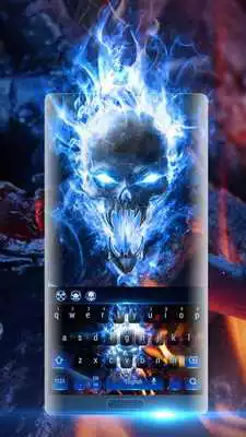 Play Neon glow FIRE Skull keyboard