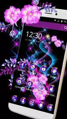 Play Neon Glowing Floweret 2D Theme
