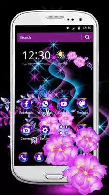Play Neon Glowing Floweret 2D Theme