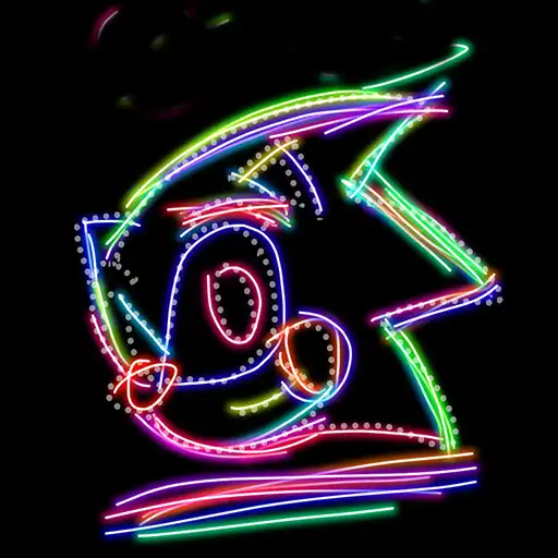 Play Neon Glow Sonica drawing kids APK