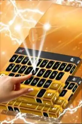 Play Neon Gold Keyboard Theme