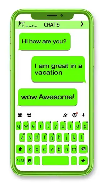 Play Neon Green Chat Keyboard Theme  and enjoy Neon Green Chat Keyboard Theme with UptoPlay