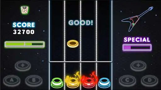 Play Neon Guitar as an online game Neon Guitar with UptoPlay