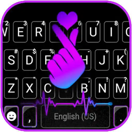 Play Neon Hand Love Keyboard Theme APK