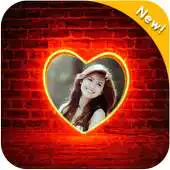Free play online Neon Heart Photo Frame APK