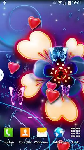 Play Neon Hearts Wallpaper Lite as an online game Neon Hearts Wallpaper Lite with UptoPlay