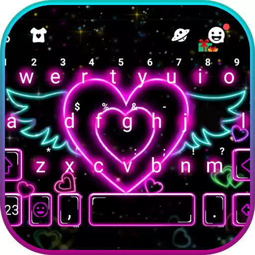 Play Neon Heart Wings Keyboard Theme APK Play Neon Heart Wings Keyboard Theme APK