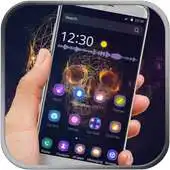 Free play online Neon hologram skull Theme APK
