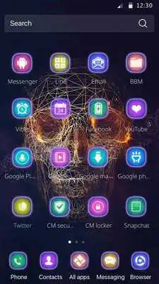 Play Neon hologram skull Theme