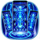Free play online Neon Hologram Tech Theme APK