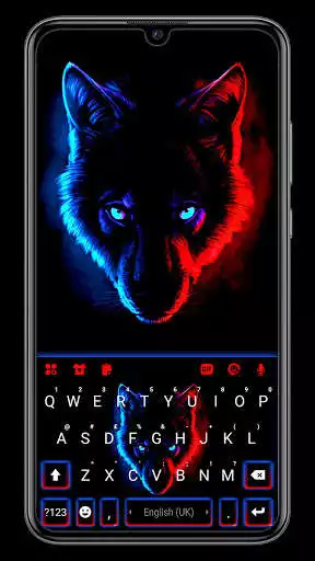 Play Neon Ice Wolf Keyboard Background  and enjoy Neon Ice Wolf Keyboard Background with UptoPlay