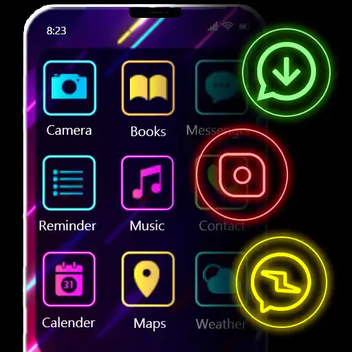 Play Neon Icon Designer  Changer APK