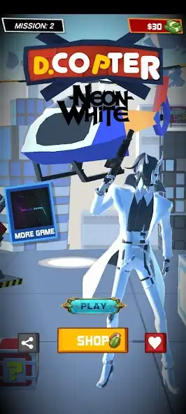 Play Neon In Copter White as an online game Neon In Copter White with UptoPlay