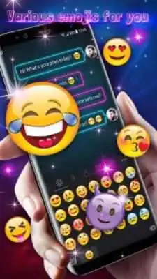 Play Neon Keyboard Theme with Emoji