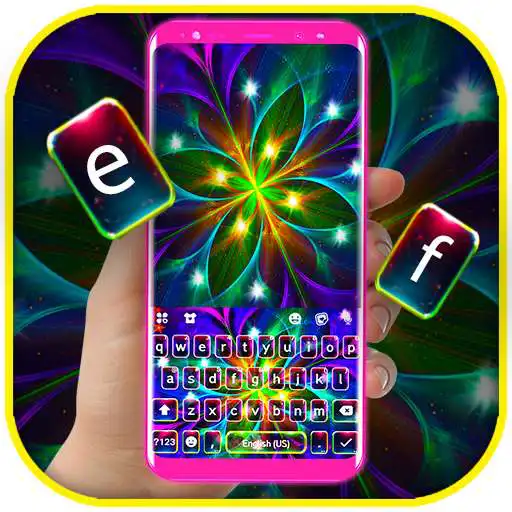 Play Neon Leaves Keyboard Theme APK