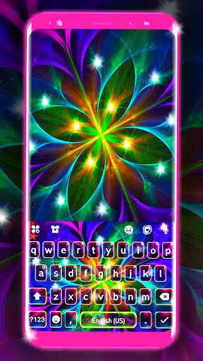 Play Neon Leaves Keyboard Theme  and enjoy Neon Leaves Keyboard Theme with UptoPlay