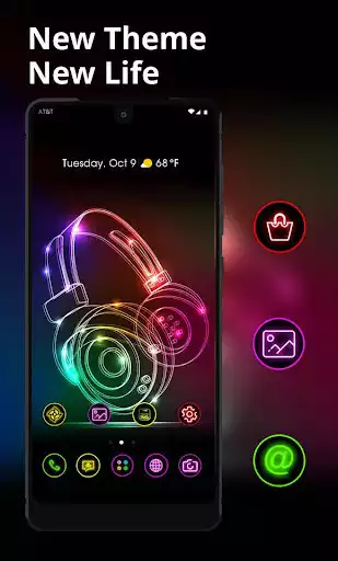 Play Neon light headphone theme for REDMI  and enjoy Neon light headphone theme for REDMI with UptoPlay