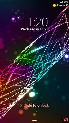 Play Neon light Locker theme