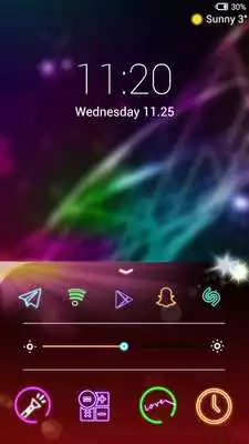 Play Neon light Locker theme