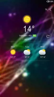 Play Neon light Locker theme