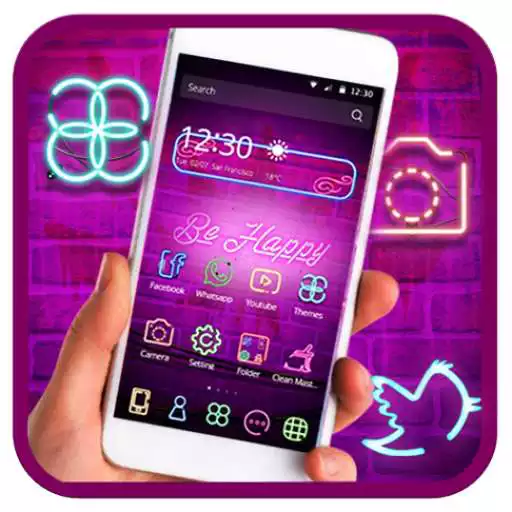 Free play online Neon Light Theme APK