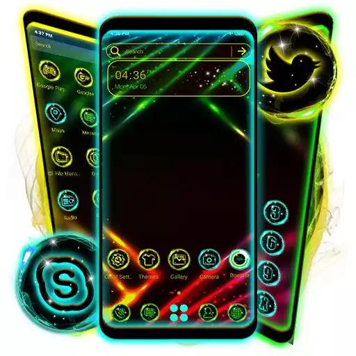 Play Neon Lines Launcher Theme APK Play Neon Lines Launcher Theme APK