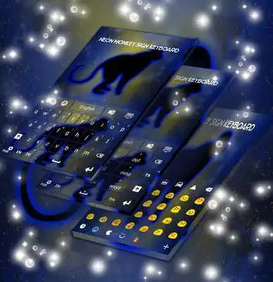 Play Neon Monkey Sign Keyboard