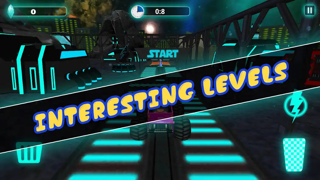 Play Neon Monster Run as an online game Neon Monster Run with UptoPlay