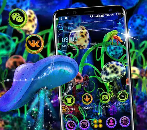 Play Neon Mushroom Launcher Theme  and enjoy Neon Mushroom Launcher Theme with UptoPlay