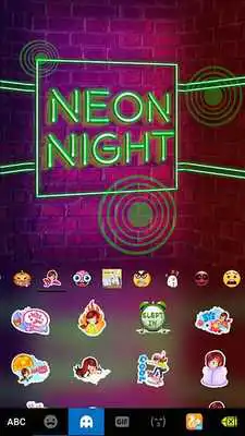 Play Neon Night Kika Keyboard Theme