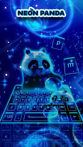 Play Neon Panda Keyboard Theme as an online game Neon Panda Keyboard Theme with UptoPlay