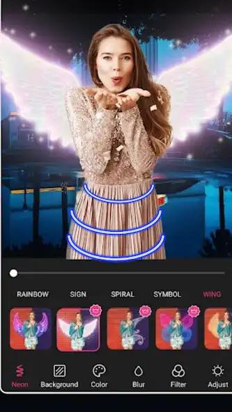 Play Neon Photo Glow Effect Editor as an online game Neon Photo Glow Effect Editor with UptoPlay