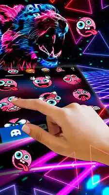Play Neon Pink Blue Leopard