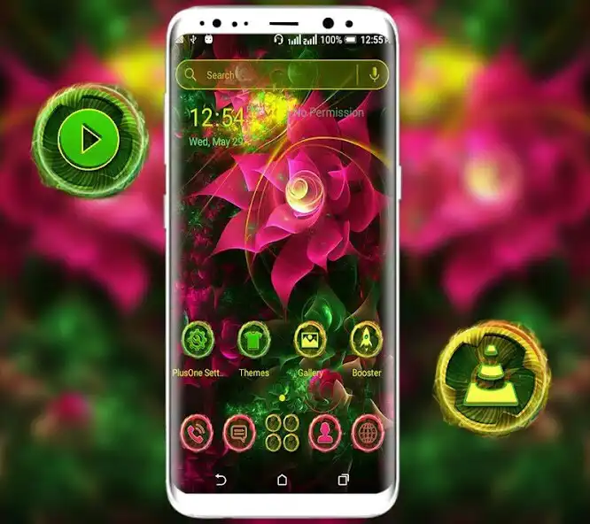 Play Neon Pink Flower Theme  and enjoy Neon Pink Flower Theme with UptoPlay