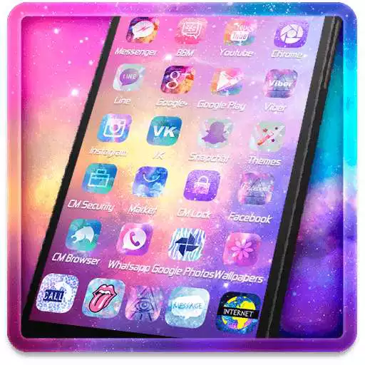 Free play online Neon Purple Unicorn Theme  APK
