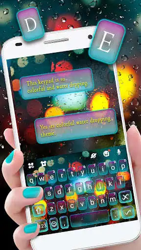 Play Neon Raindrops Keyboard Theme  and enjoy Neon Raindrops Keyboard Theme with UptoPlay