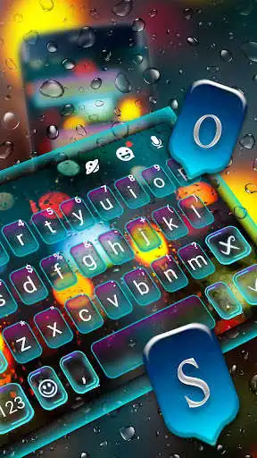 Play Neon Raindrops Keyboard Theme as an online game Neon Raindrops Keyboard Theme with UptoPlay
