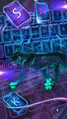 Play Neon Roar Tiger Keyboard Theme