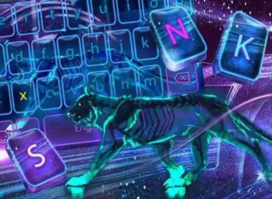 Play Neon Roar Tiger Keyboard Theme