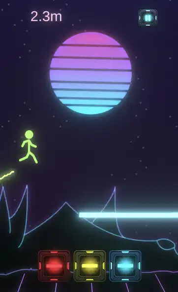 Play Neon Stickman Draw Runner as an online game Neon Stickman Draw Runner with UptoPlay