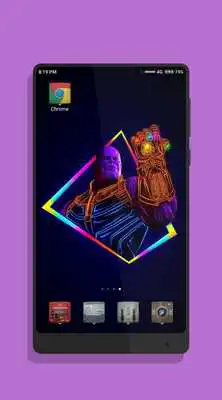 Play Neon Superheroes Wallpaper