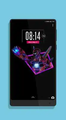 Play Neon Superheroes Wallpaper