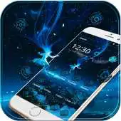 Free play online Neon Tech Blue Earth Theme APK
