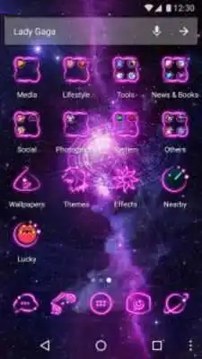 Play Neon Theme - Neon Purple Star WallpaperIcon