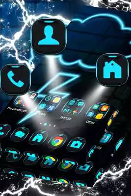 Play Neon Thunder Launcher Theme