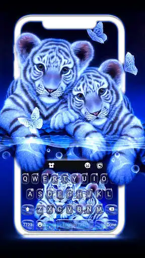 Play Neon Tiger Cubs Keyboard Background  and enjoy Neon Tiger Cubs Keyboard Background with UptoPlay