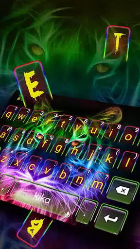Play Neon Tiger Keyboard Theme as an online game Neon Tiger Keyboard Theme with UptoPlay