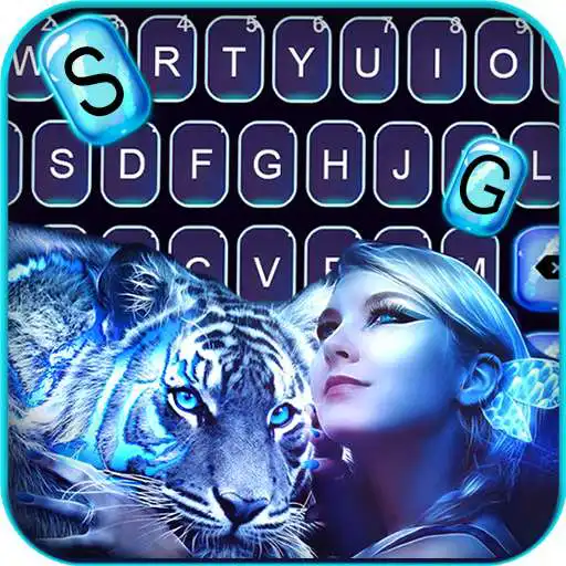 Play Neon Tiger Queen Keyboard Skin APK