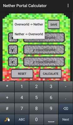 Play Nether Portal Calculator Play Nether Portal Calculator