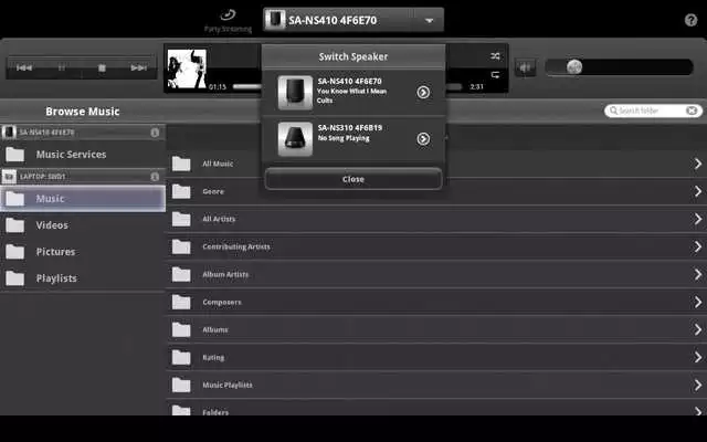 Play Network Audio Remote